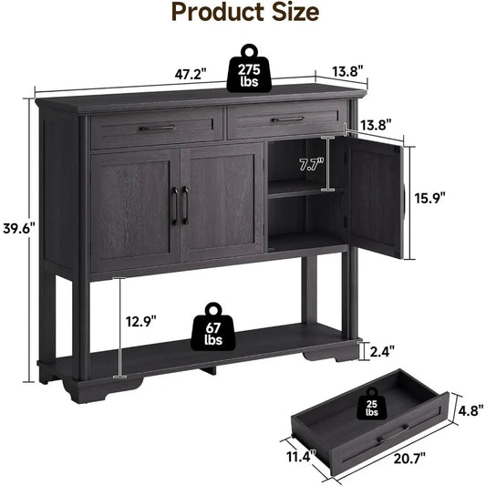 47.2 Inches Entry Table with Storage