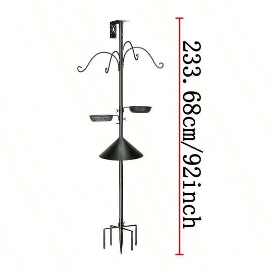 Heavy Duty Bird Feeder Pole With Squirrel Baffle