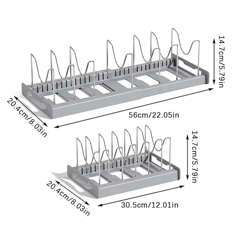 Expandable Kitchen Pot Pan Organizer