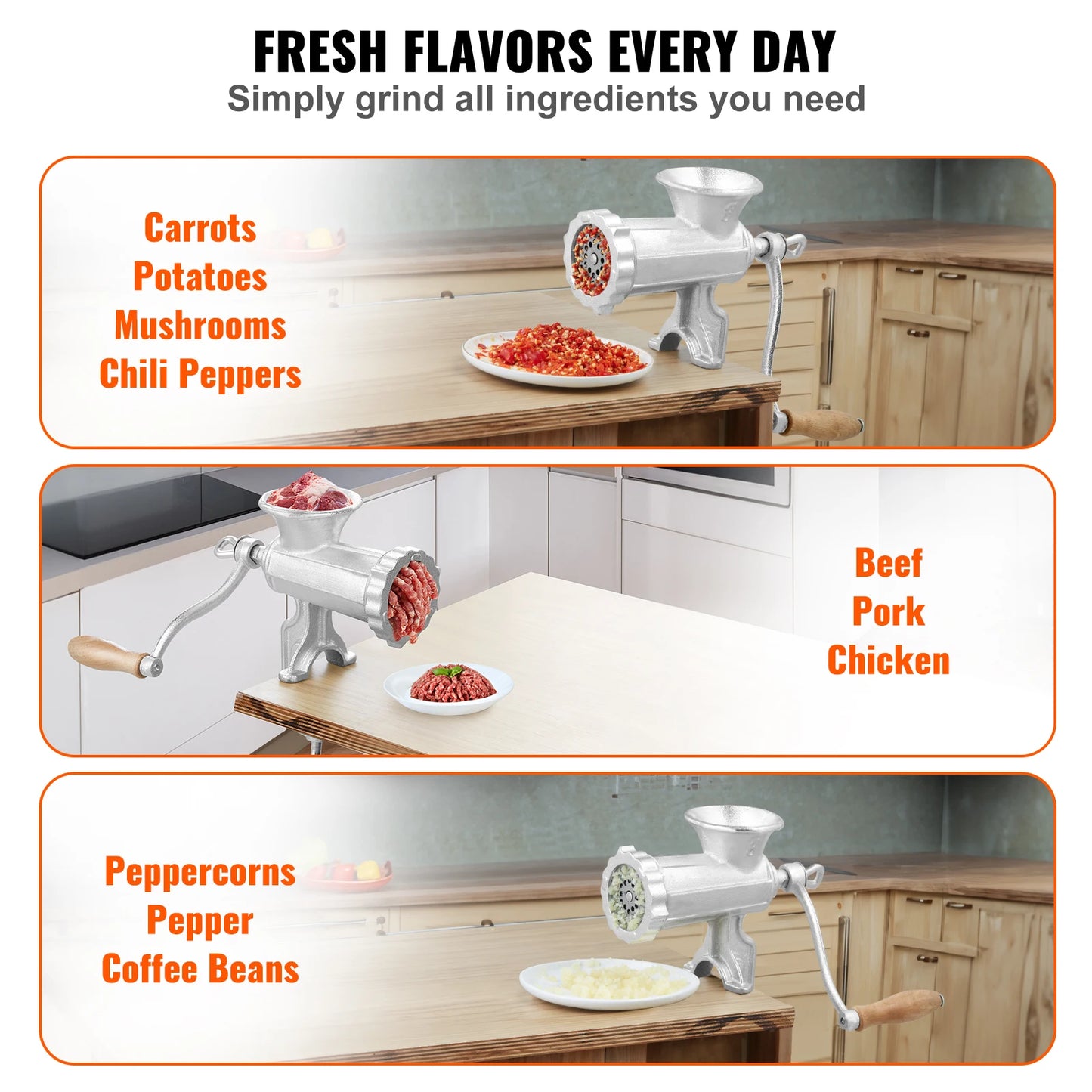 Heavy Duty Manual Meat Grinder
