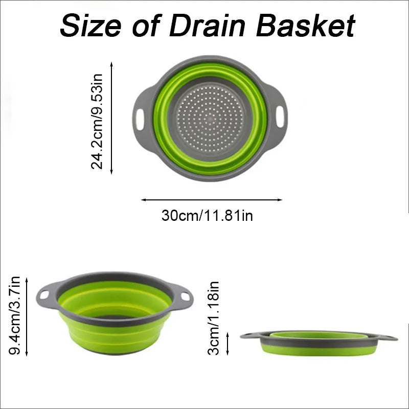 Collapsible Silicone Kitchen Travel Colander