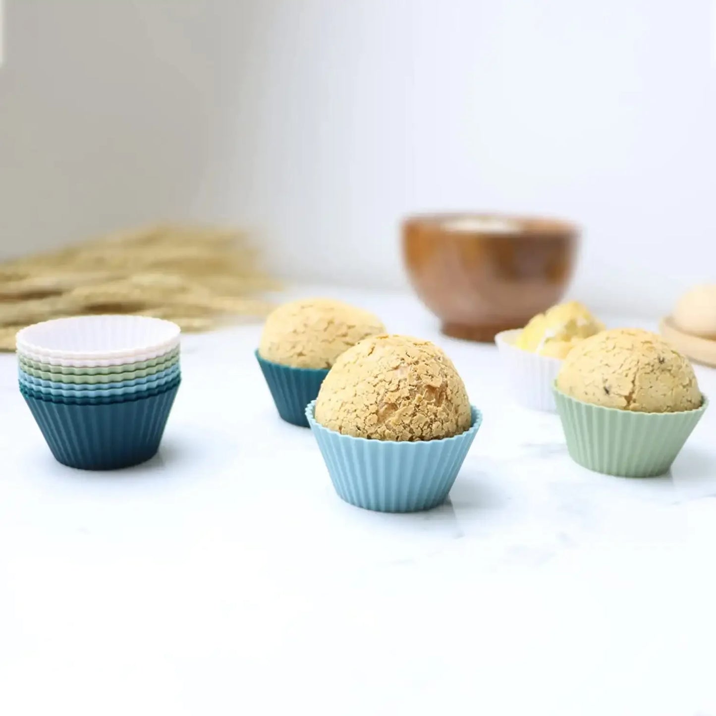 Reusable Silicone Baking Cups - Large Size