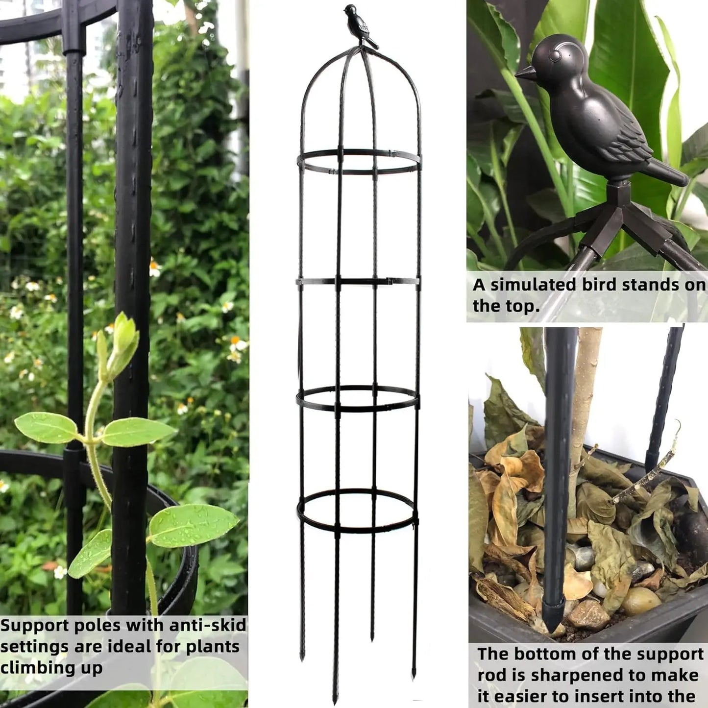 6ft Garden Obelisk Trellis