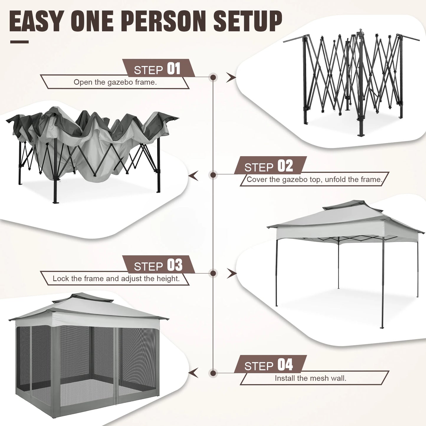 11x11ft Pop Up Gazebo Pavilion
