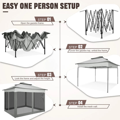11x11ft Pop Up Gazebo Pavilion