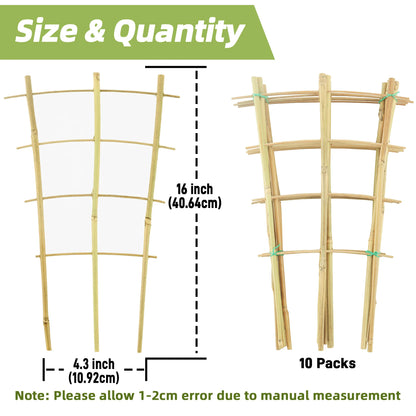 10 Pack Bamboo Trellis