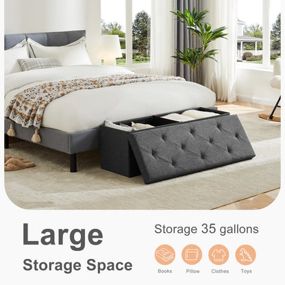 Folding Storage Ottoman