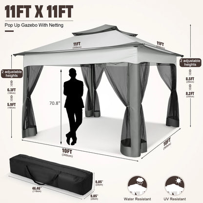 11x11ft Pop Up Gazebo Pavilion