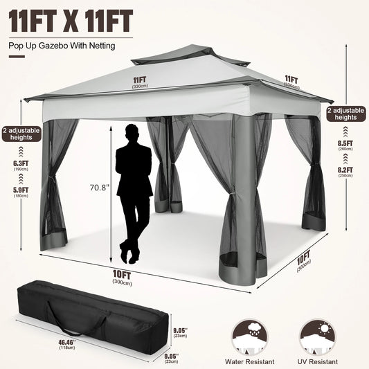 11x11ft Pop Up Gazebo Pavilion