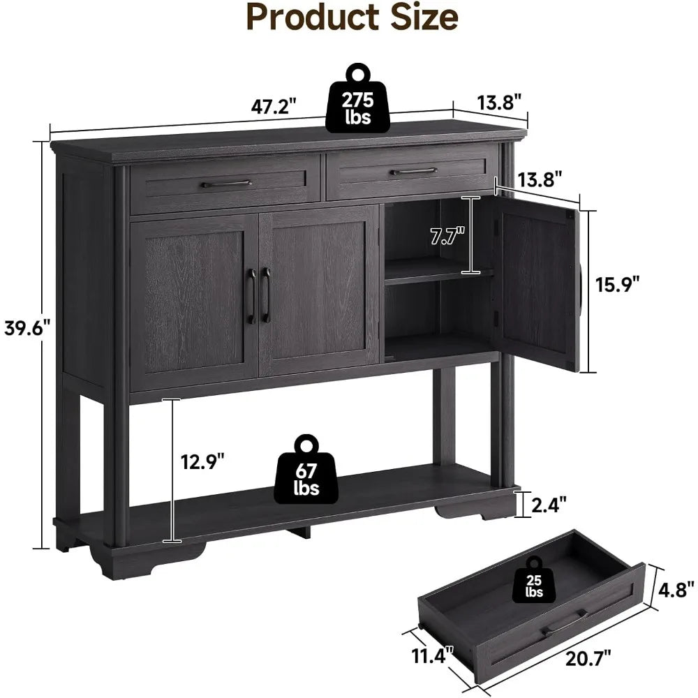 47.2 Inches Entry Table with Storage