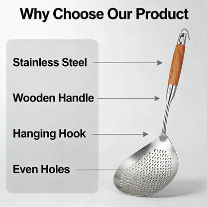 Food Grade Stainless Steel Slotted Spoon