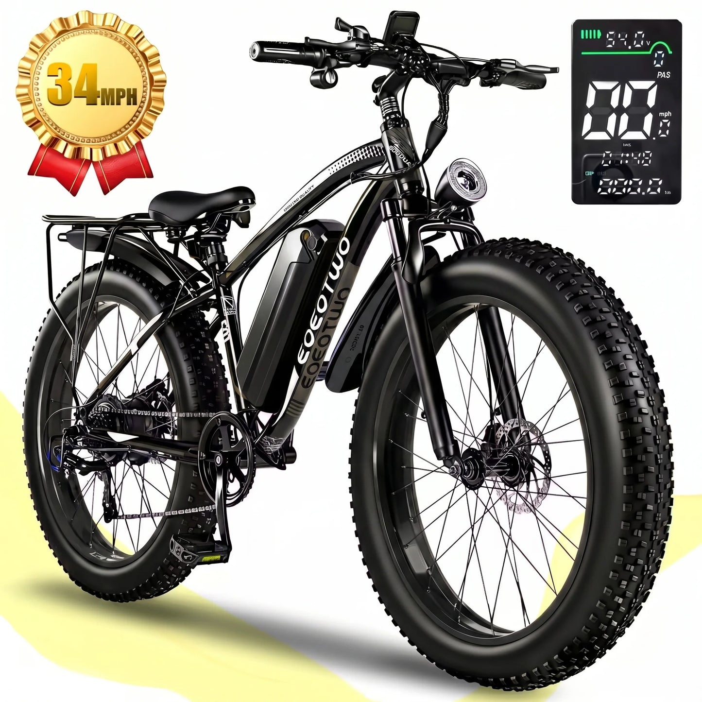 26" Fat Tire Electric Bike for Adults