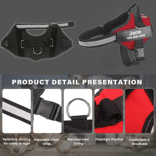 No Pull Reflective Breathable Adjustable Dog Harness