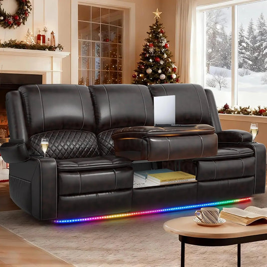 3 Seat Recliner Sofa with Console