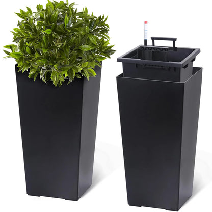 2 PCS 22.4" Indoor ＆ Outdoor Taper Planter
