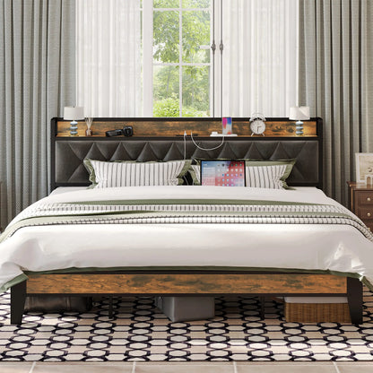 Bed Frames With Storage Headboard And Outlets