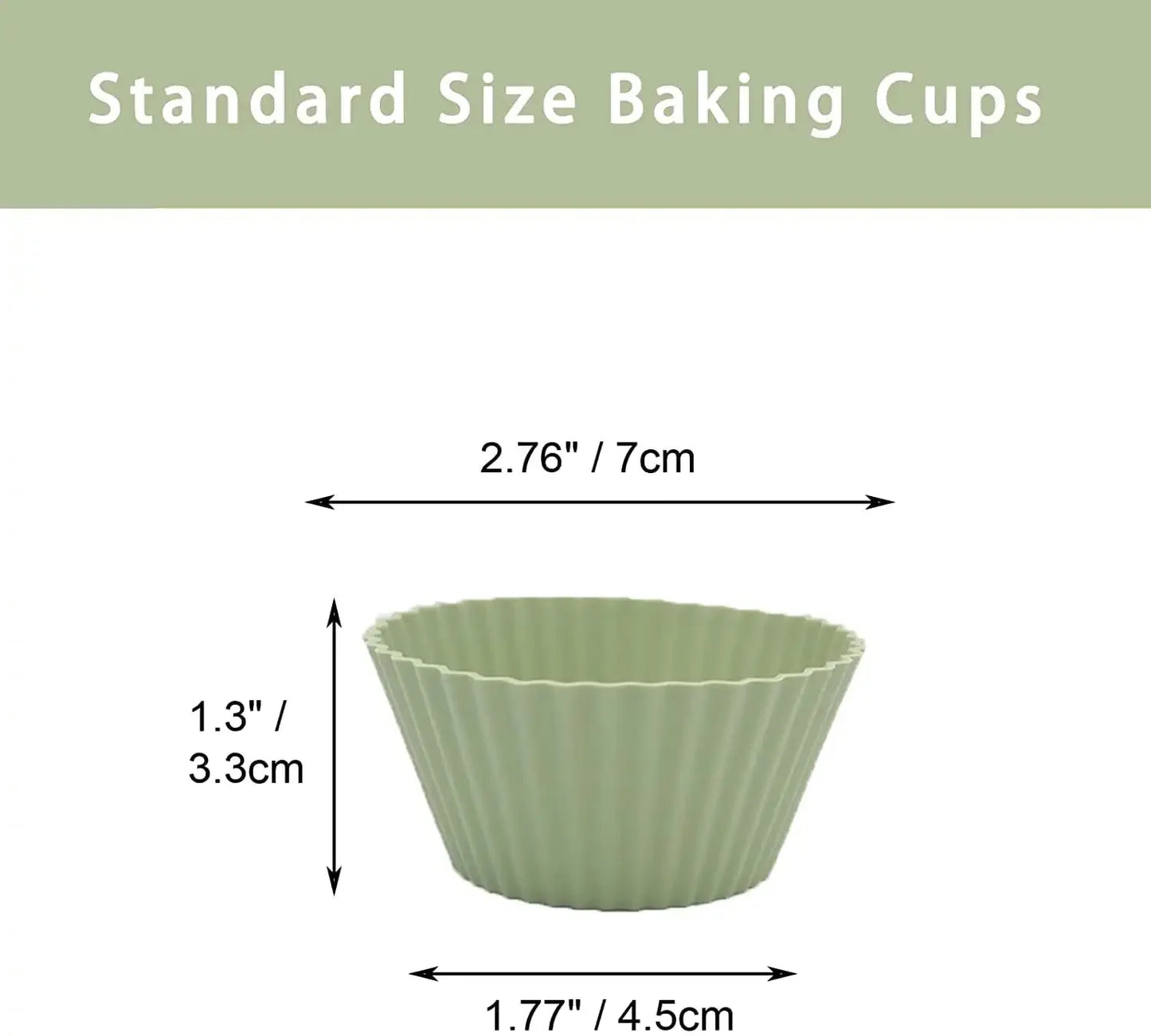 Reusable Silicone Baking Cups - Large Size