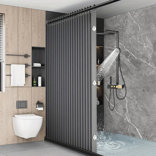 Foldable Magnetic Shower Curtain
