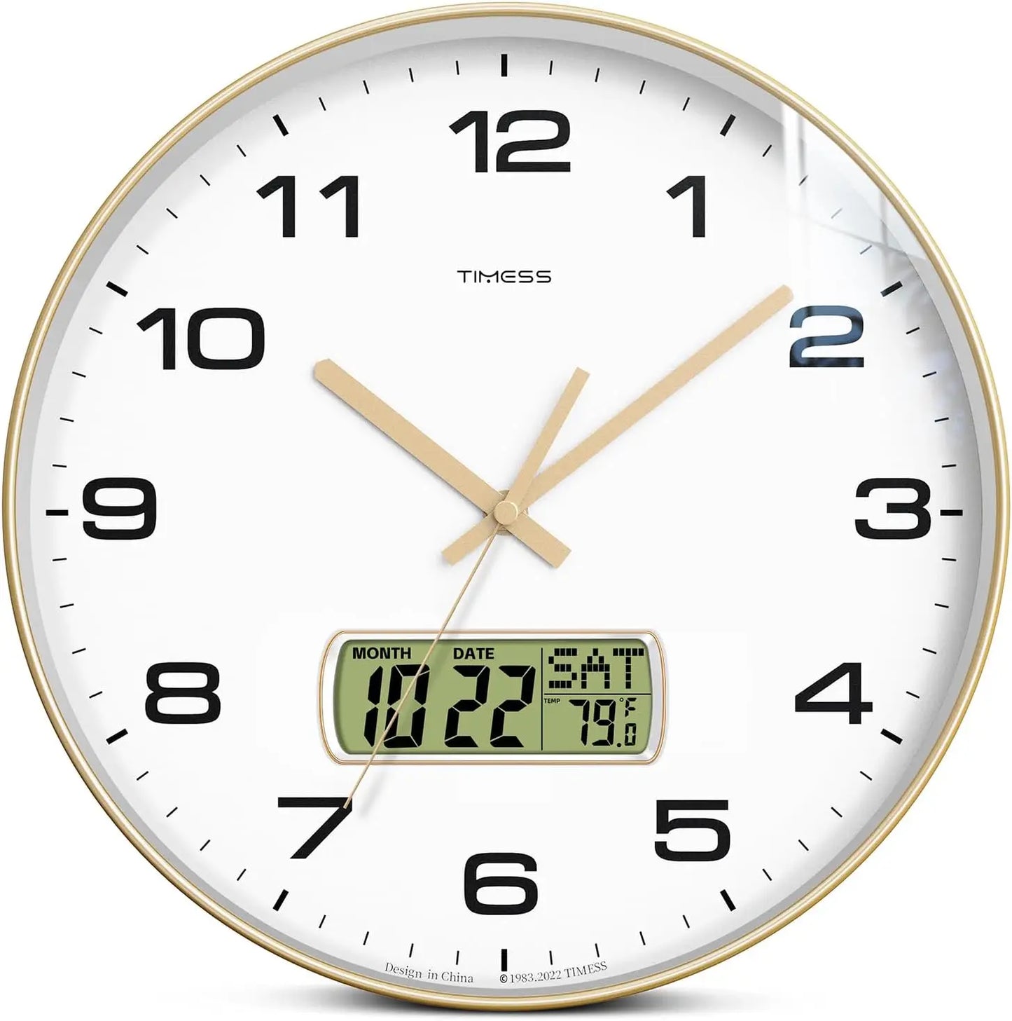 Calendar And Temperature Wall Clock