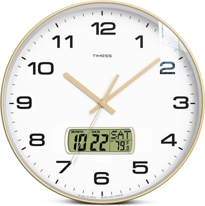 Calendar And Temperature Wall Clock