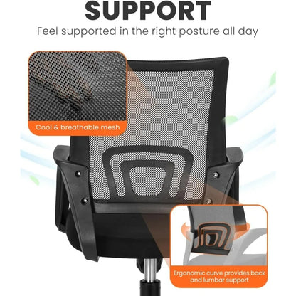 Black Office Chair With Lumbar Support
