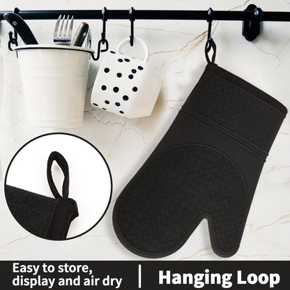 Heat-Resistant Silicone Oven Mitts