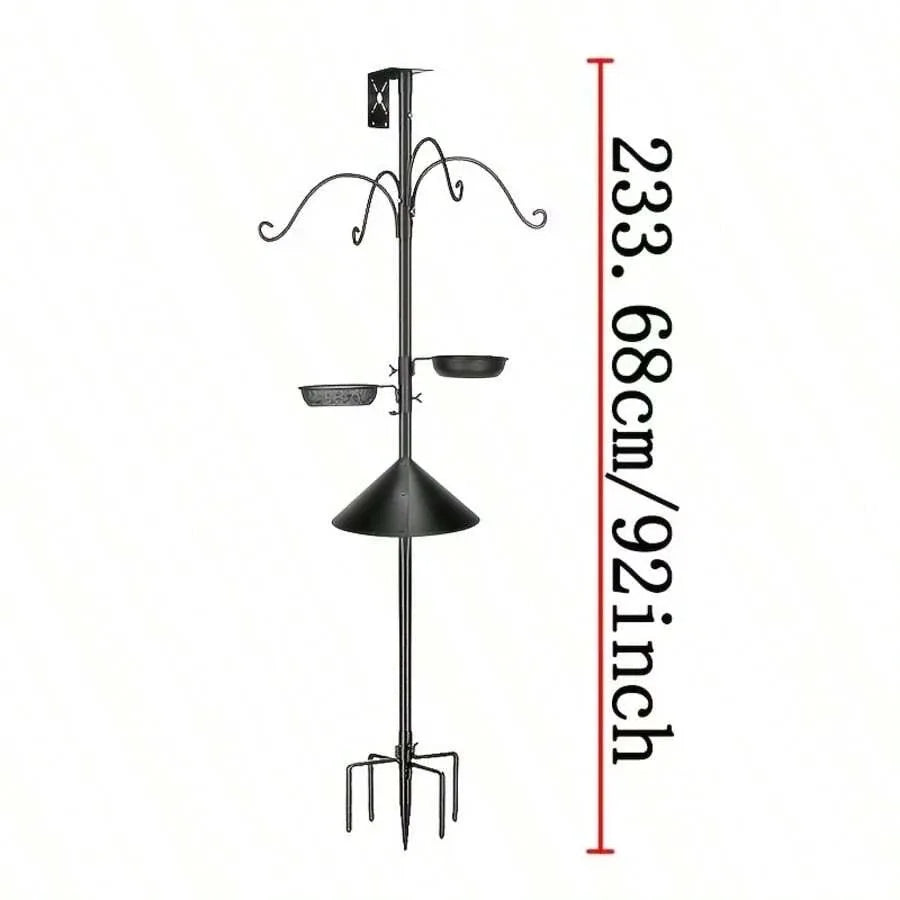 Heavy Duty Bird Feeder Pole With Squirrel Baffle