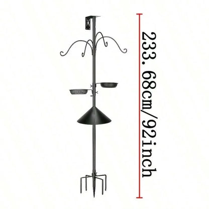 Heavy Duty Bird Feeder Pole With Squirrel Baffle