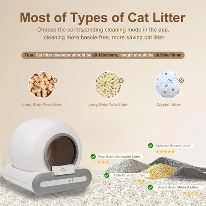 65L Self-Cleaning Cat Litter Box