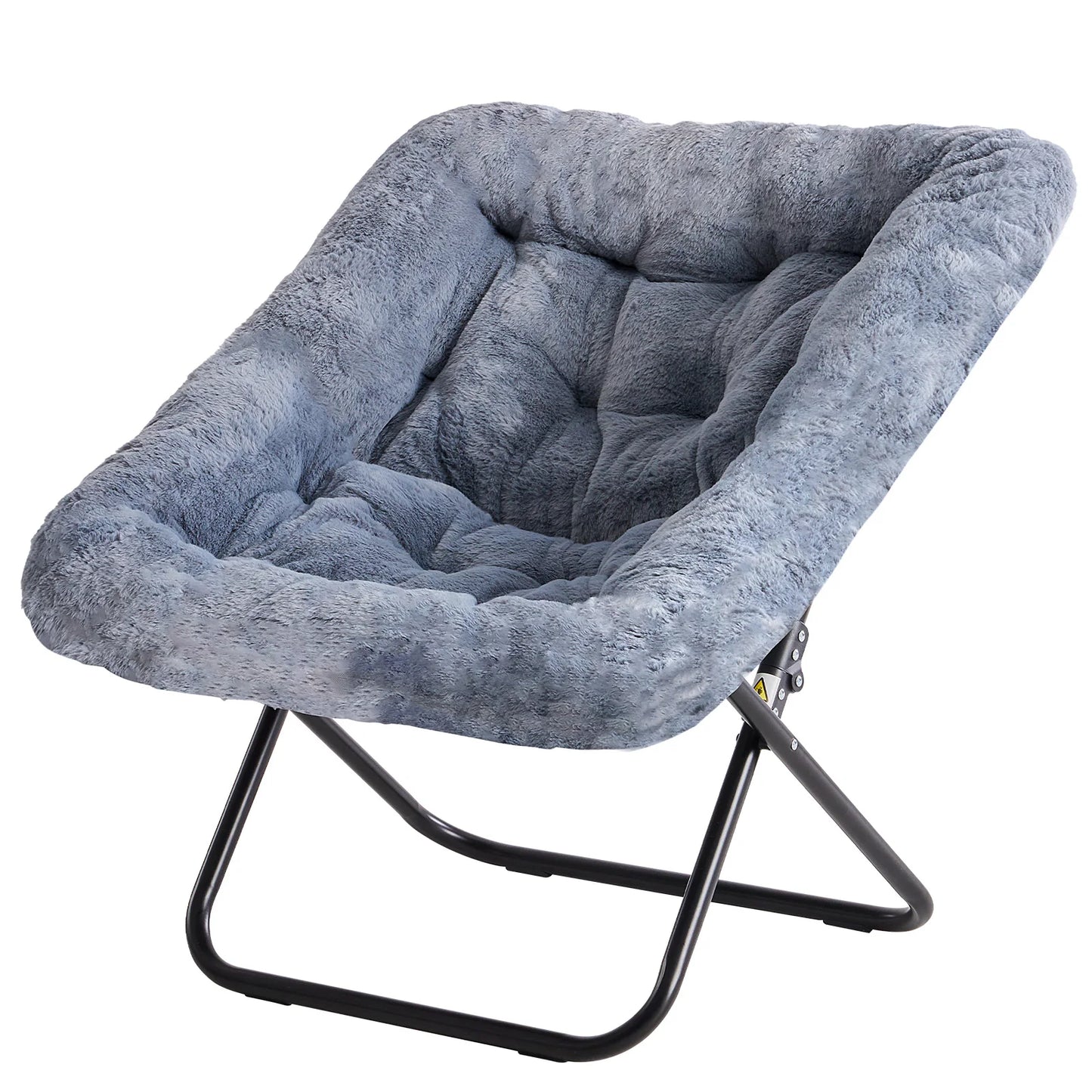 28" Cozy Foldable Faux Fur Saucer Chair