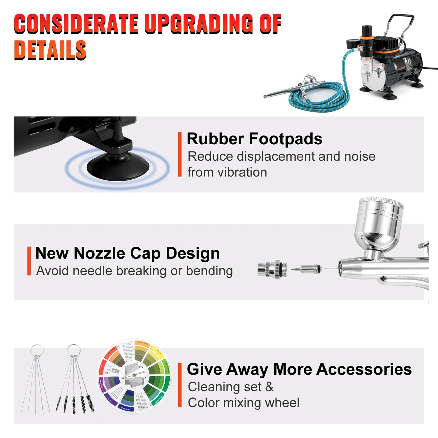 Professional Dual-Action Airbrush Compressor Kit