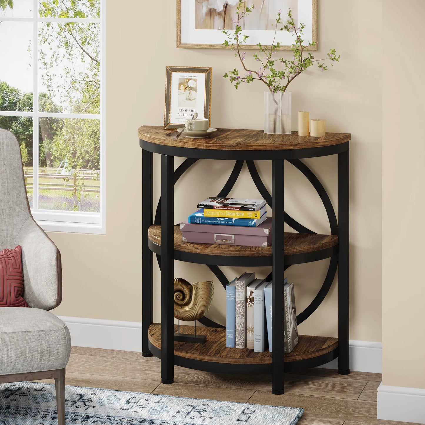 Half Round End Table