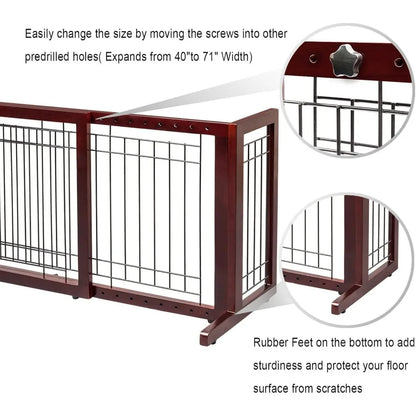 Bonnlo Free Standing Gate 37"-68" Wide