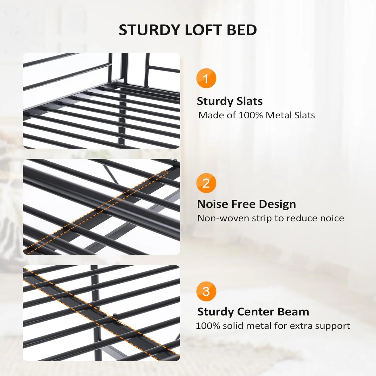Heavy Duty Full Size Loft Bed