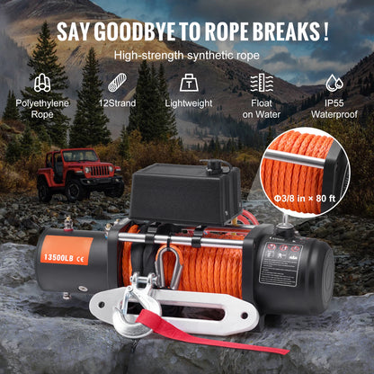 13500lbs Electric Car Truck Winch