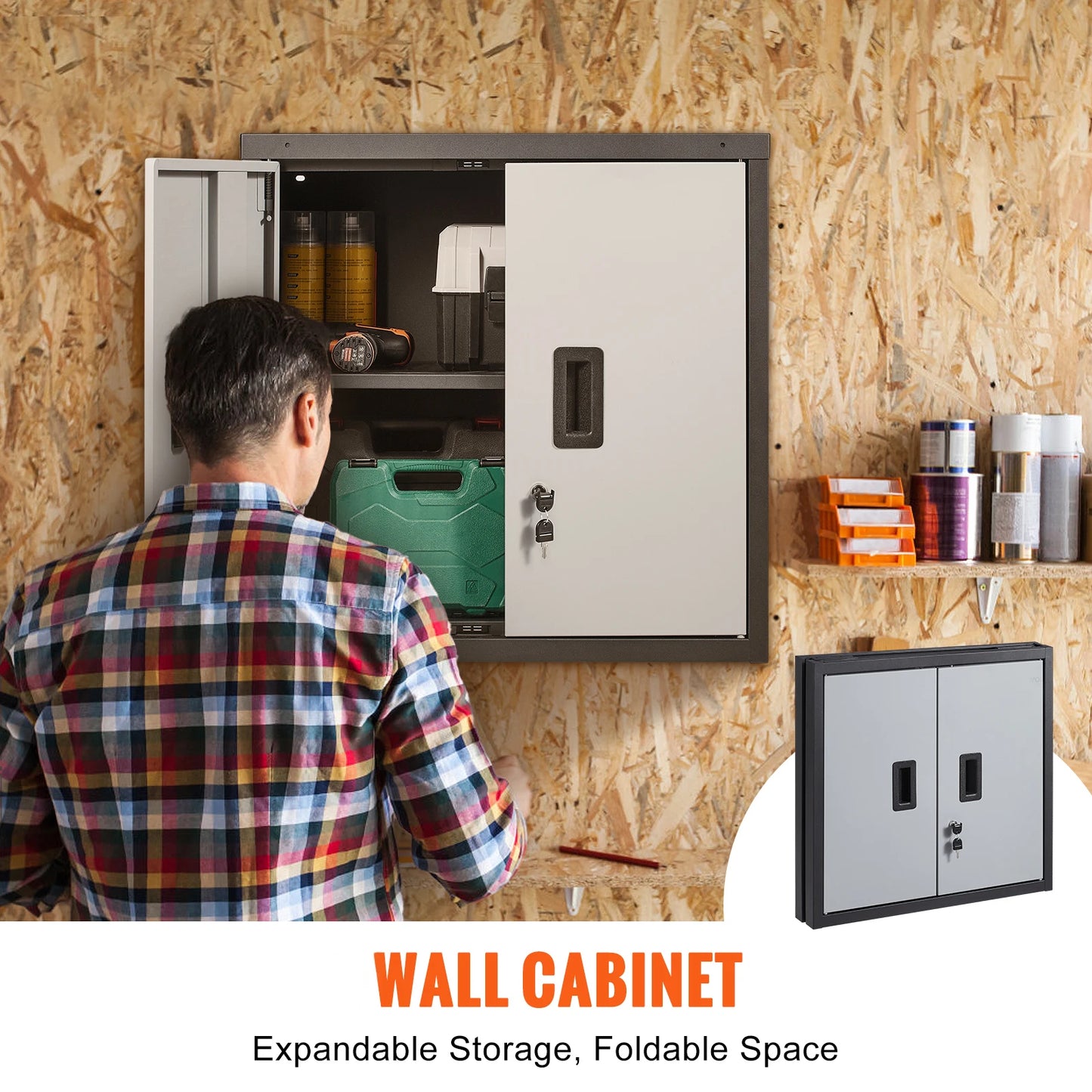 Foldable Wall Mounted Tool Chest