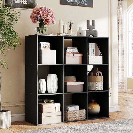 9 Cube Storage Wooden Organizer Shelf Bookcase