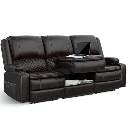 3 Seat Recliner Sofa with Console