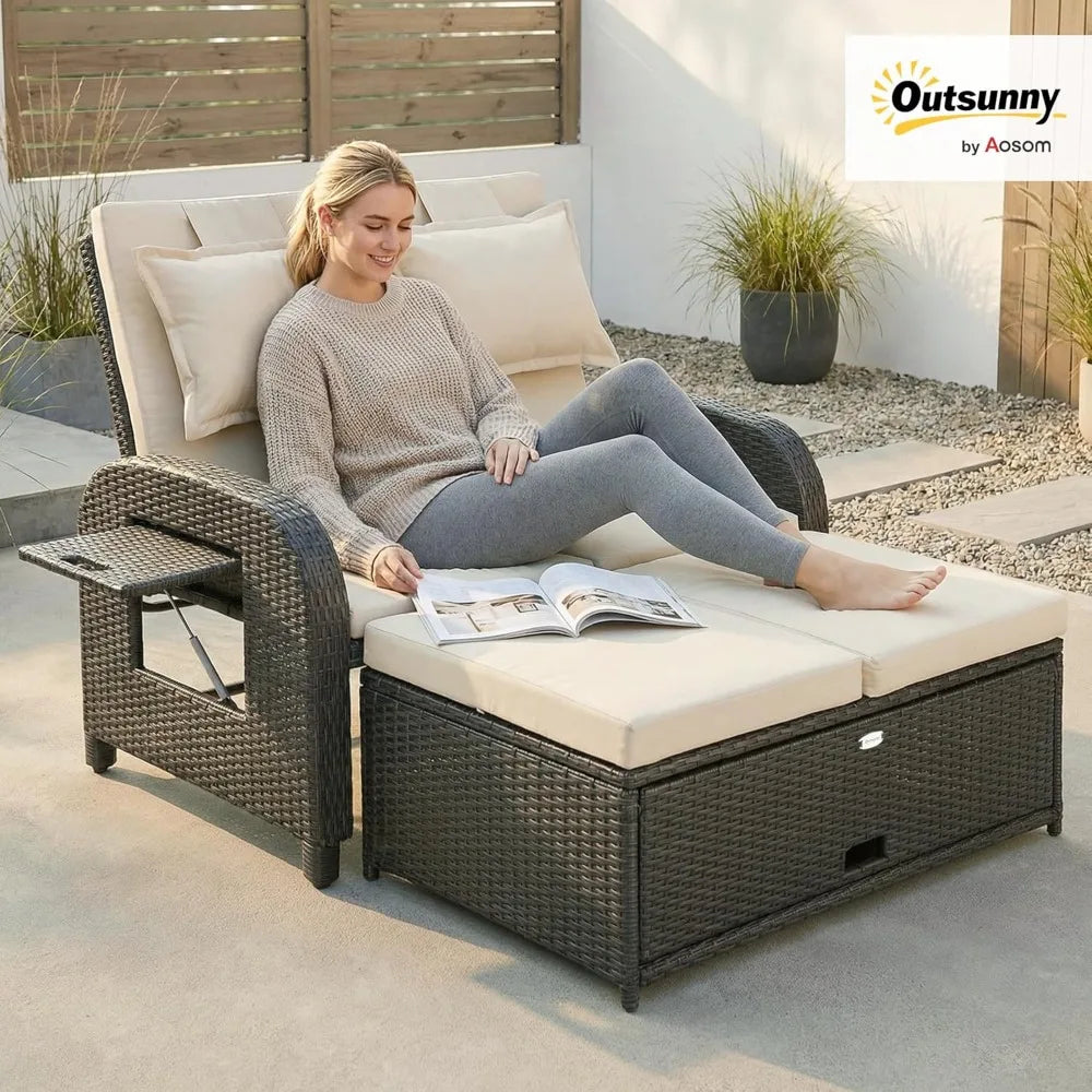 Outdoor Rattan Patio Daybed