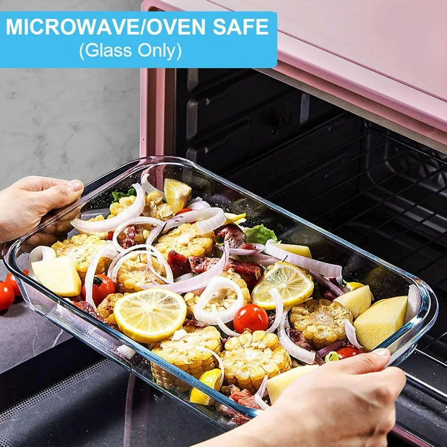 8 Piece Glass Baking Dishes With Lids