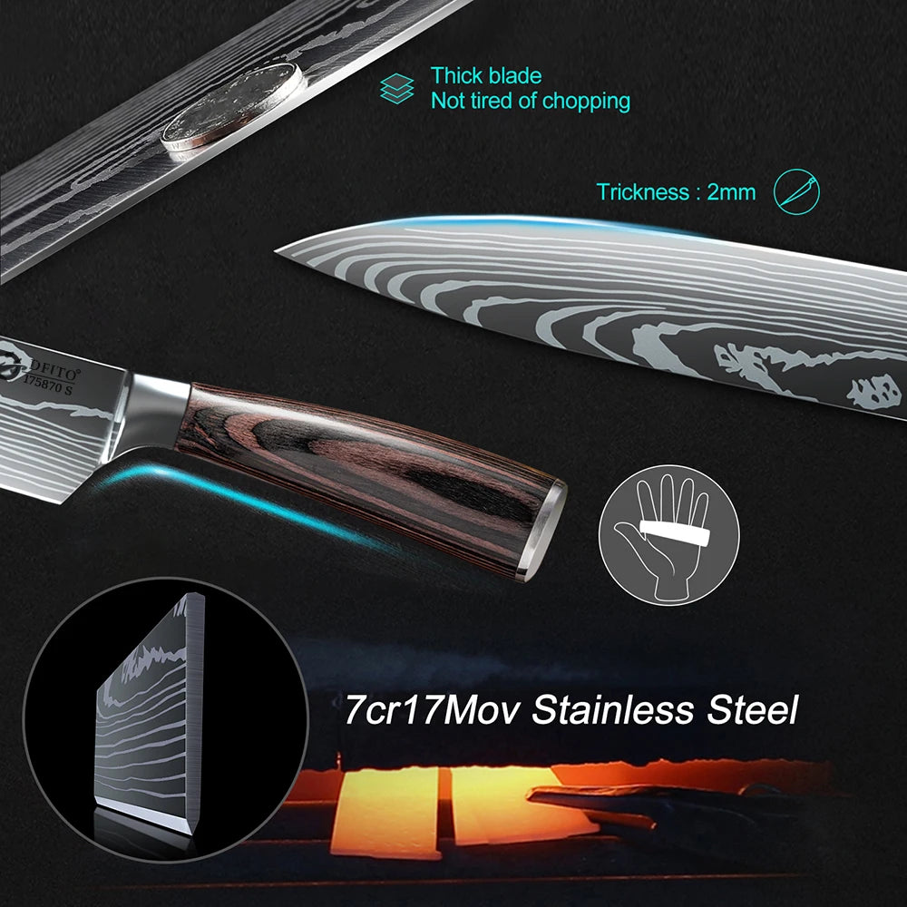 Stainless Steel Kitchen Knife Set