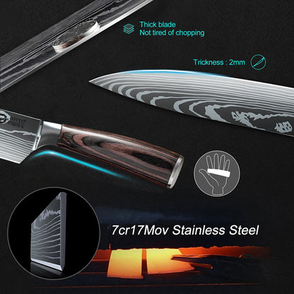 Stainless Steel Kitchen Knife Set