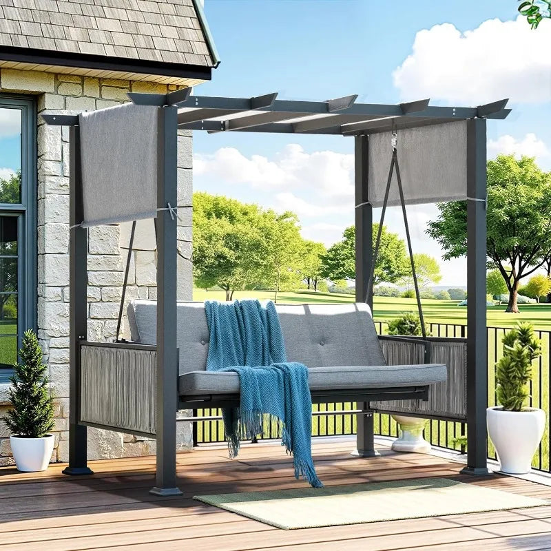 2-in-1 Convertible Porch Swing Bed