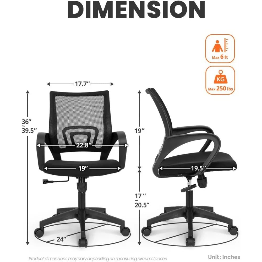 Black Office Chair With Lumbar Support