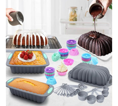 72-Piece Silicone Bakeware Set