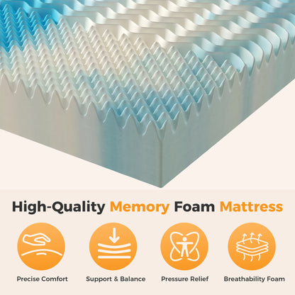 Cooling Gel Memory Foam Mattress Topper