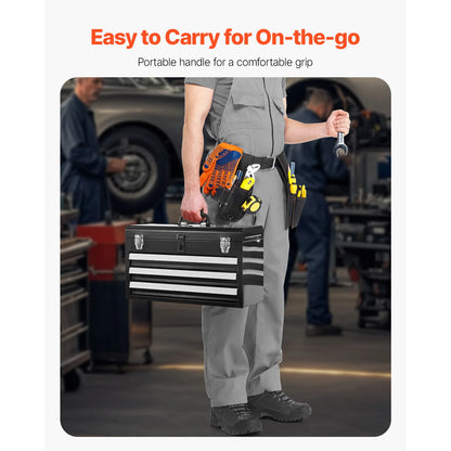 20in 3-Drawer Metal Tool Box