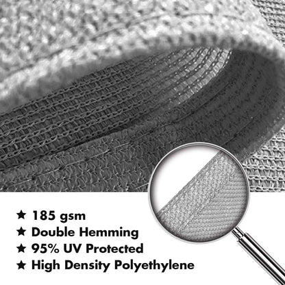 20'X26' Grey Rectangle Outdoor Shade Sail