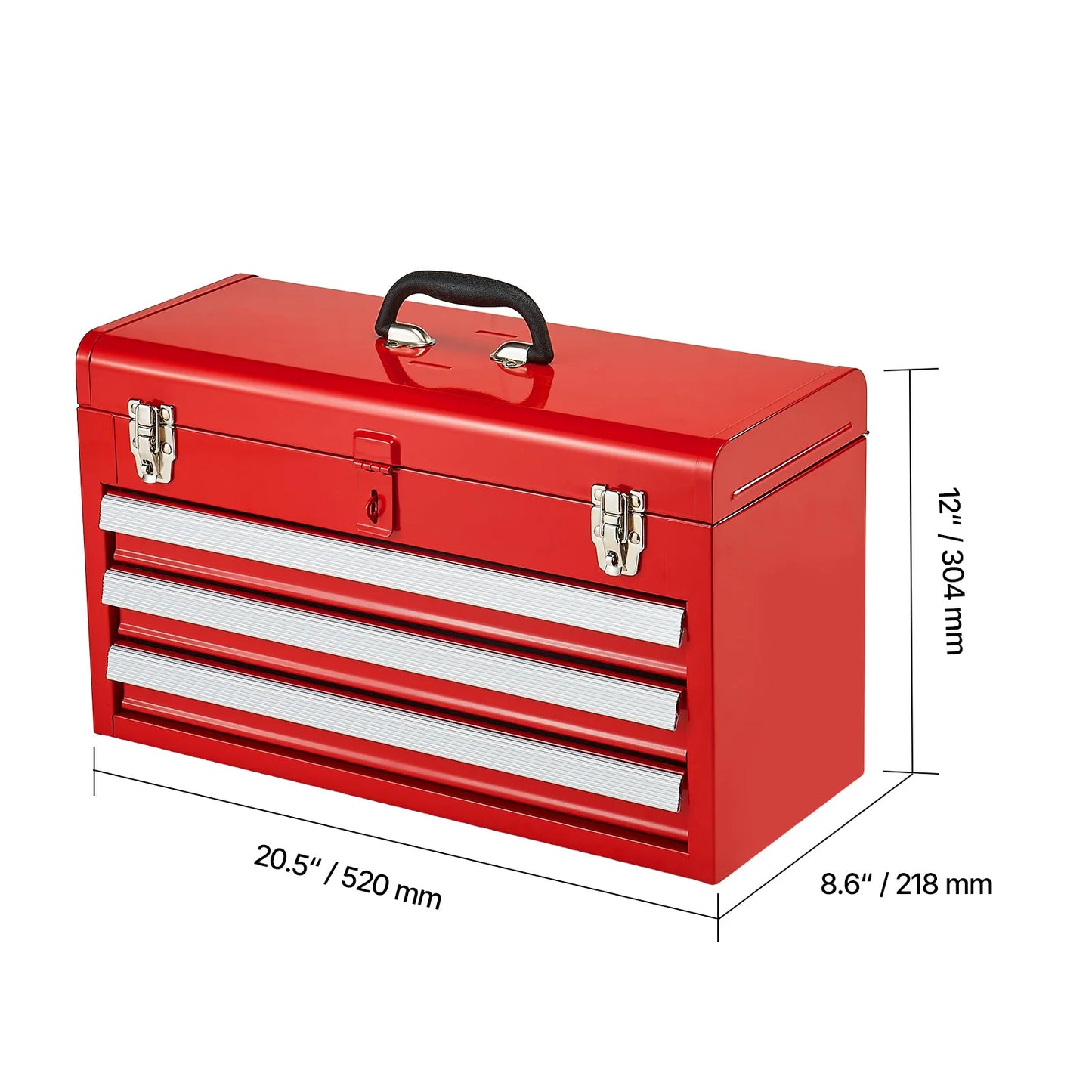20in 3-Drawer Metal Tool Box