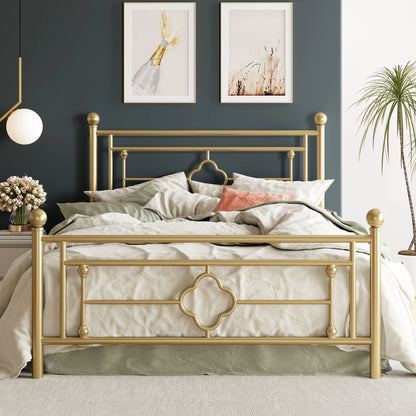 Wrought Iron Metal Platform Bed Frame